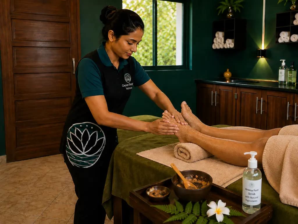 Customer getting a luxury foot massage